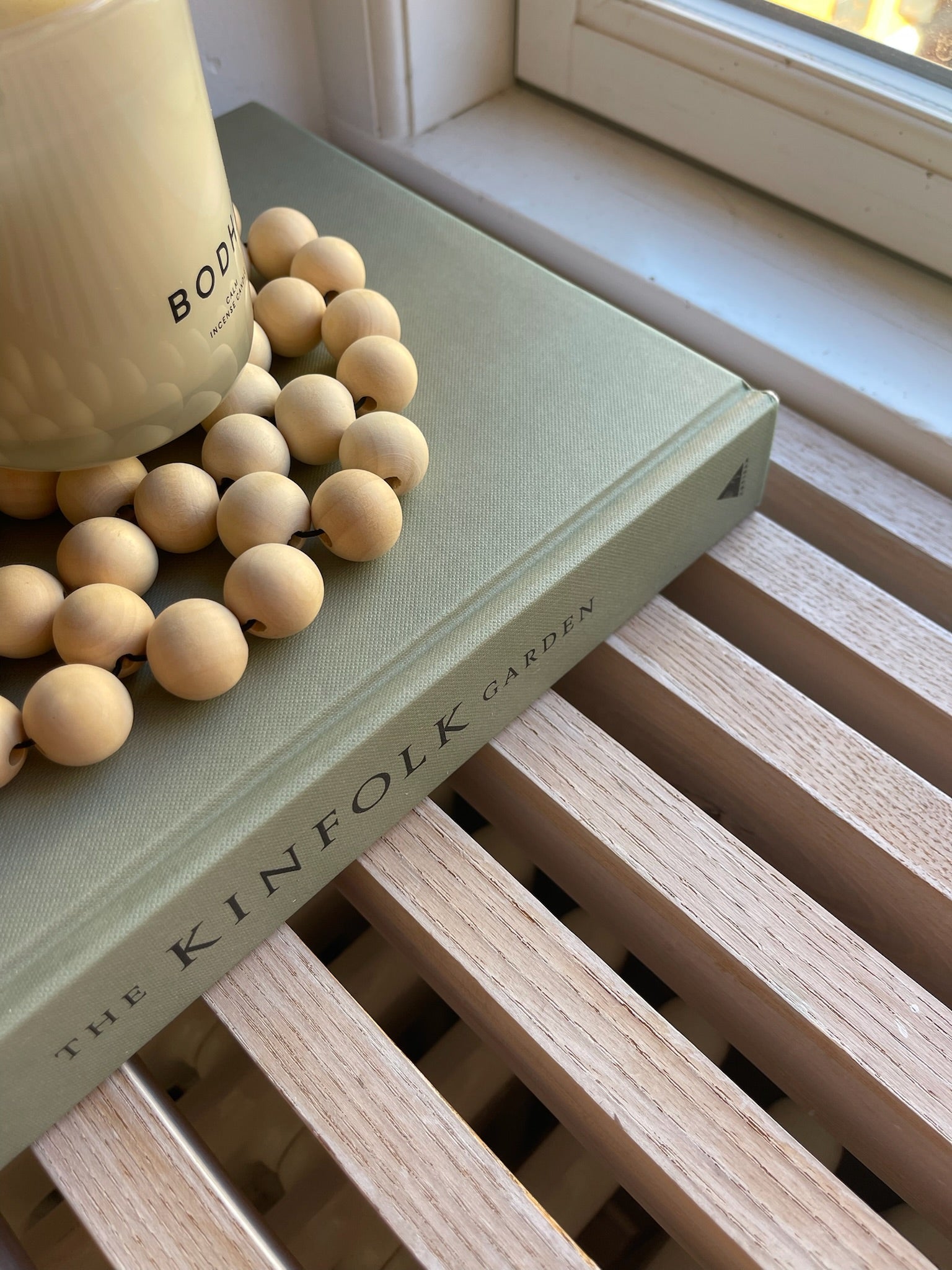 Coaster, Round / Large Wooden Beads