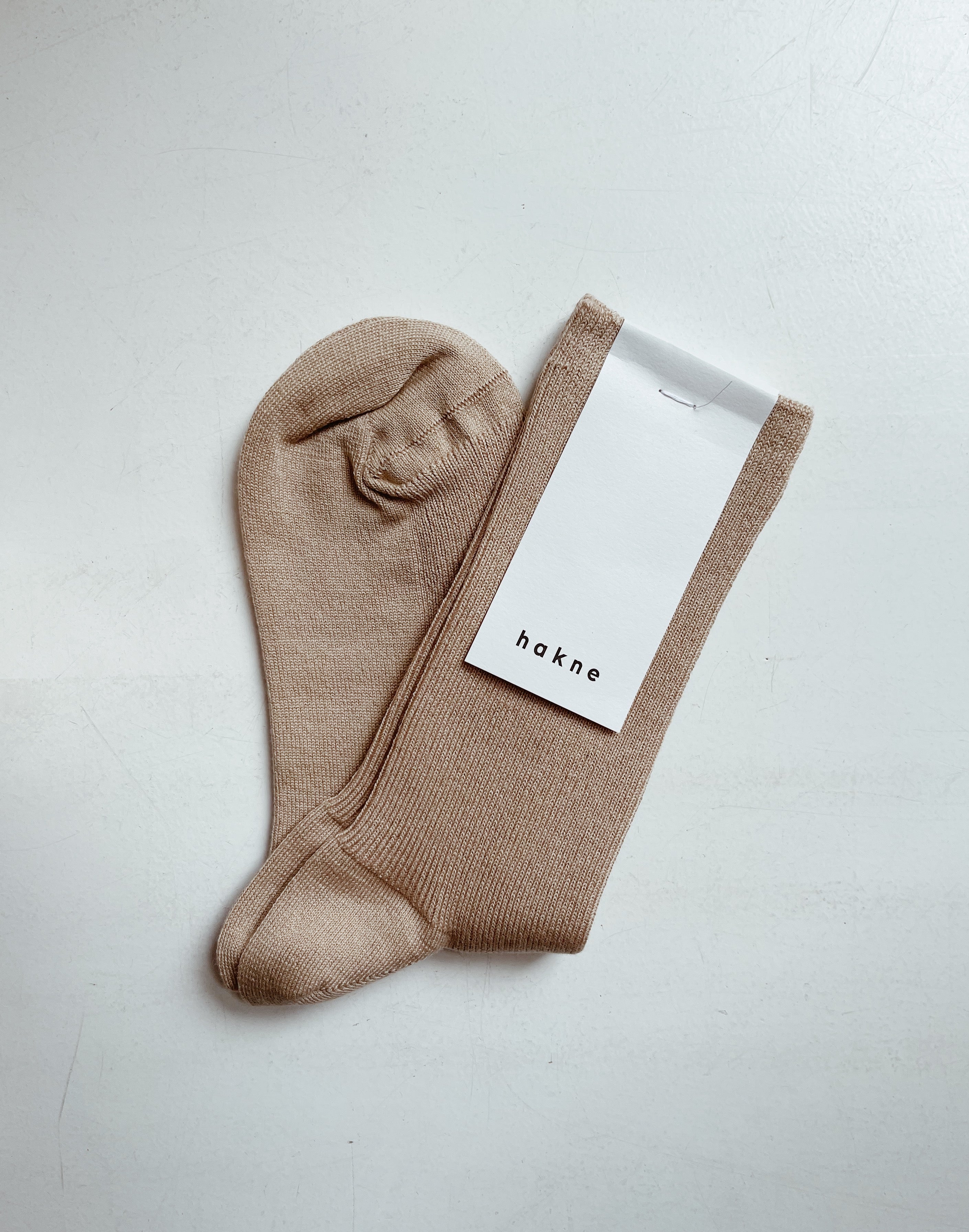 American Sea Island Cotton Socks / Beige