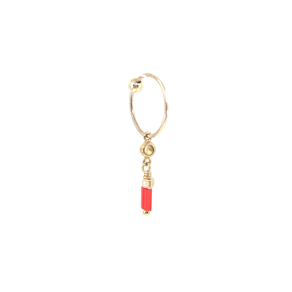 Rosanna Earring / Vintage Red Bead