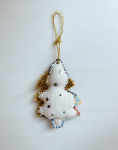 Tree Ornament / White Sparkle