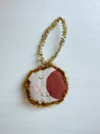 Round Moon Ornament / Red