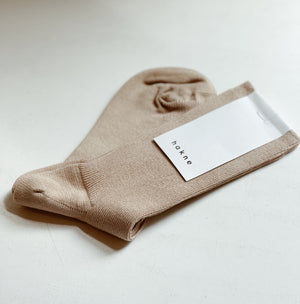 American Sea Island Cotton Socks / Beige