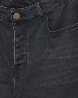 Hemp / Cotton Barrel Jeans / Washed Black