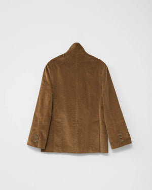 Corduroy Straight Blazer / Cognac