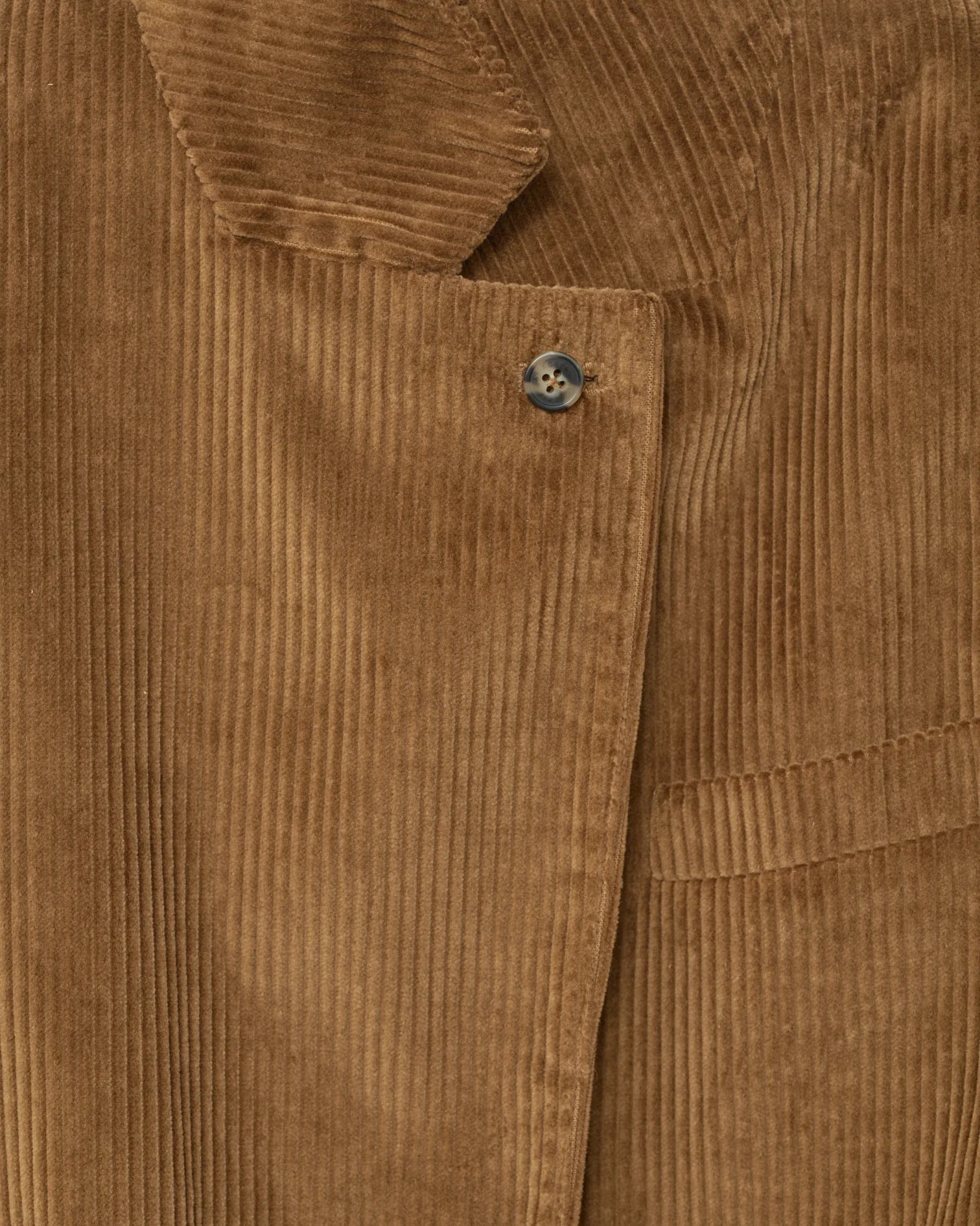 Corduroy Straight Blazer / Cognac
