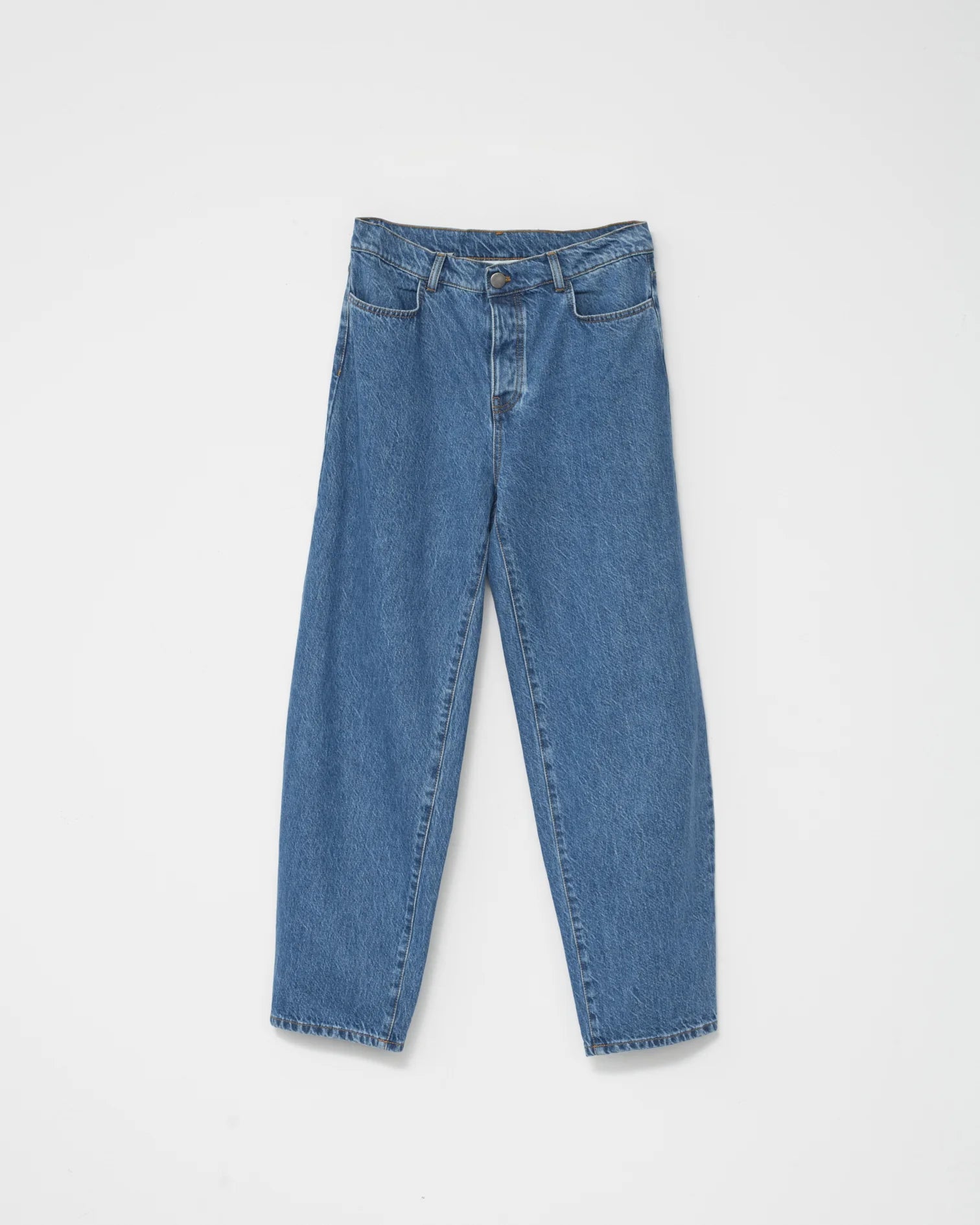 Hemp / Cotton Barrel Jeans / Washed Blue