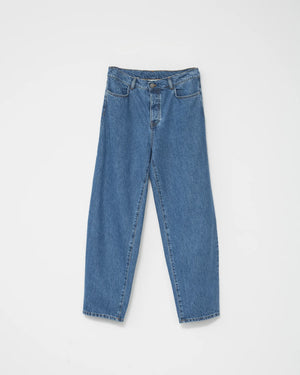 Hemp / Cotton Barrel Jeans / Washed Blue