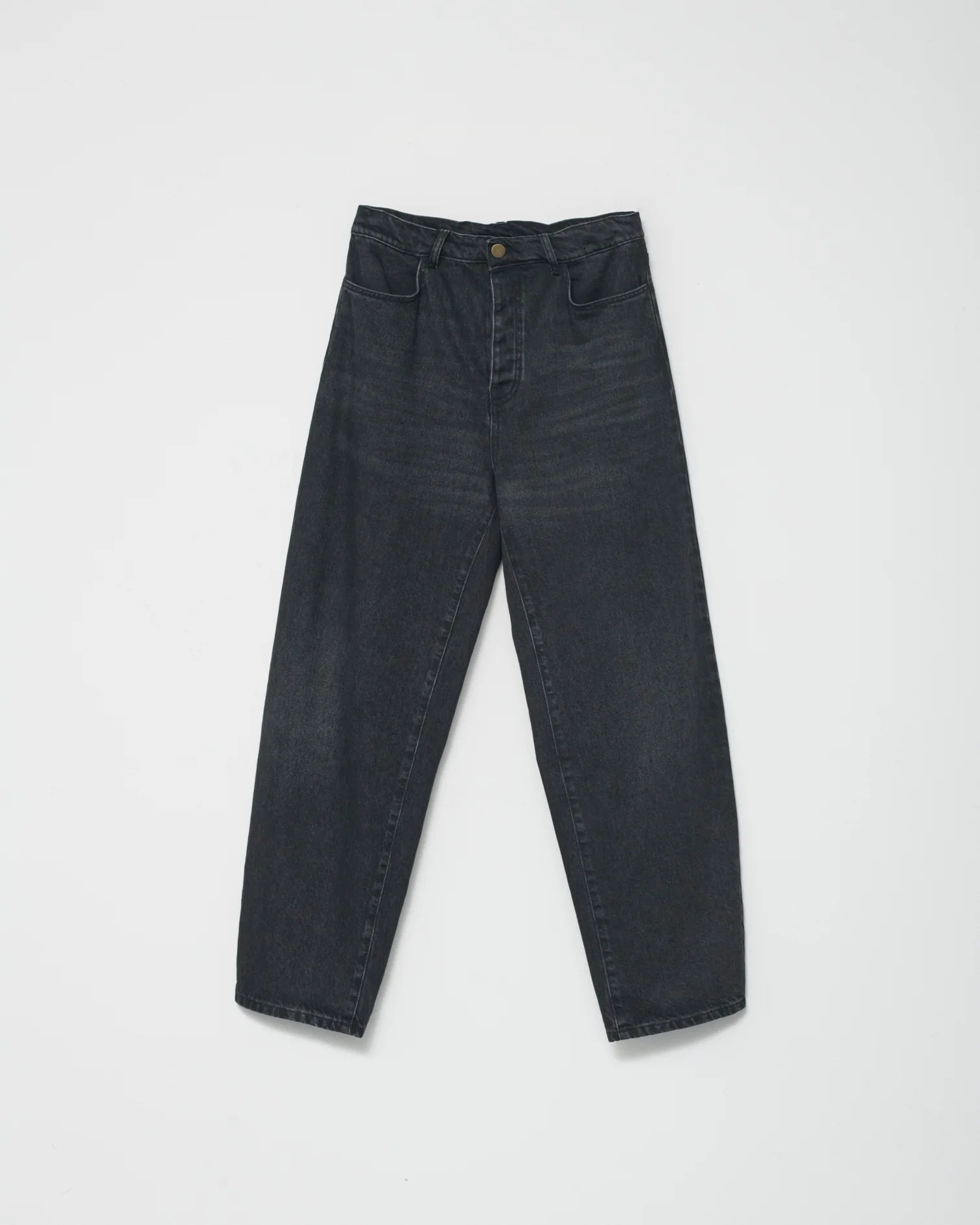 Hemp / Cotton Barrel Jeans / Washed Black