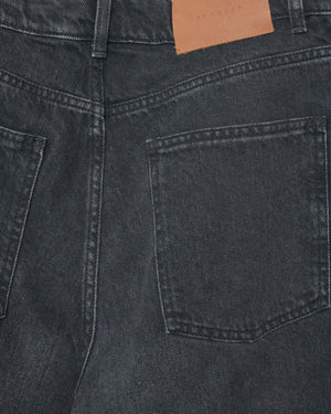 Hemp / Cotton Barrel Jeans / Washed Black