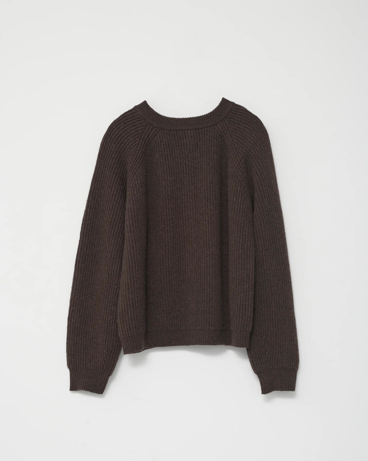 Shetland Wool Cardigan / Brown