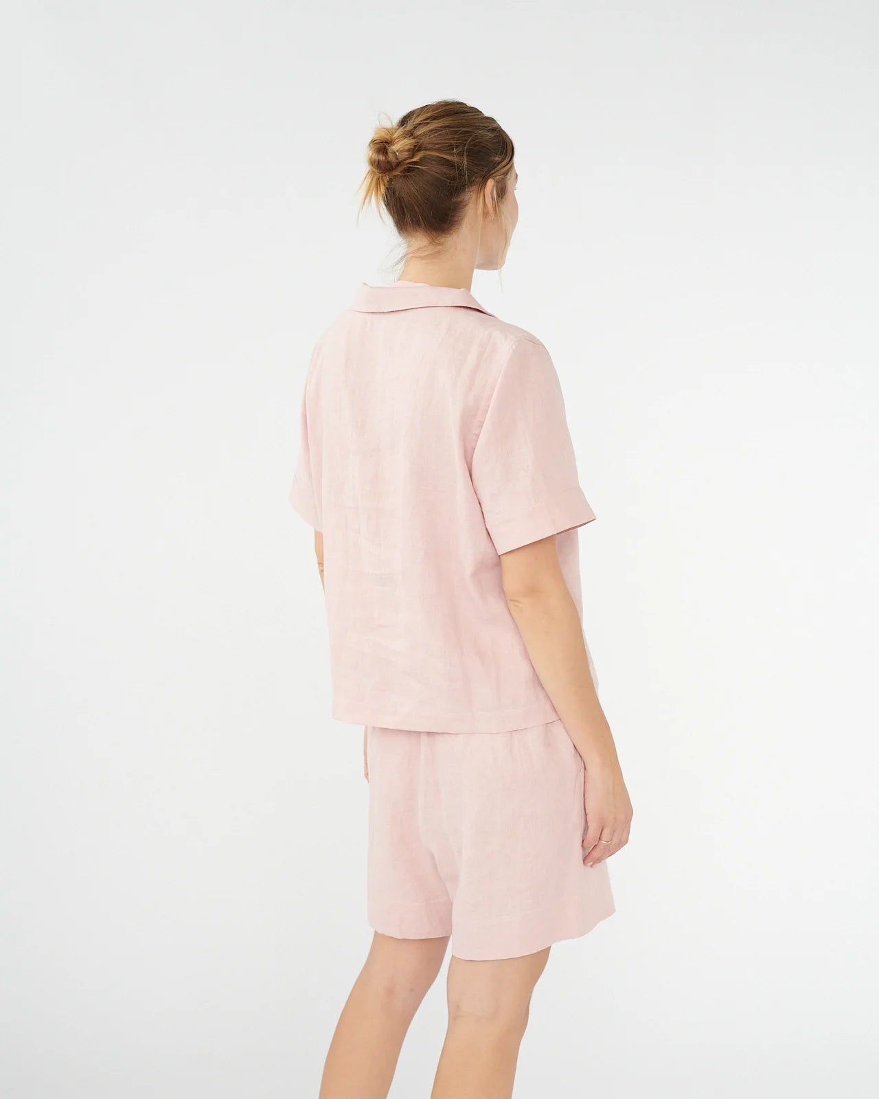 Linen PJ Shirt / Dusty Rose