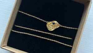 Orbit Necklace w/ Blue Sapphire & Diamond