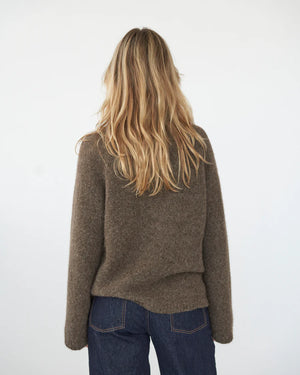 Brushed Knit Jumper / Brun