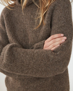 Brushed Knit Jumper / Brun