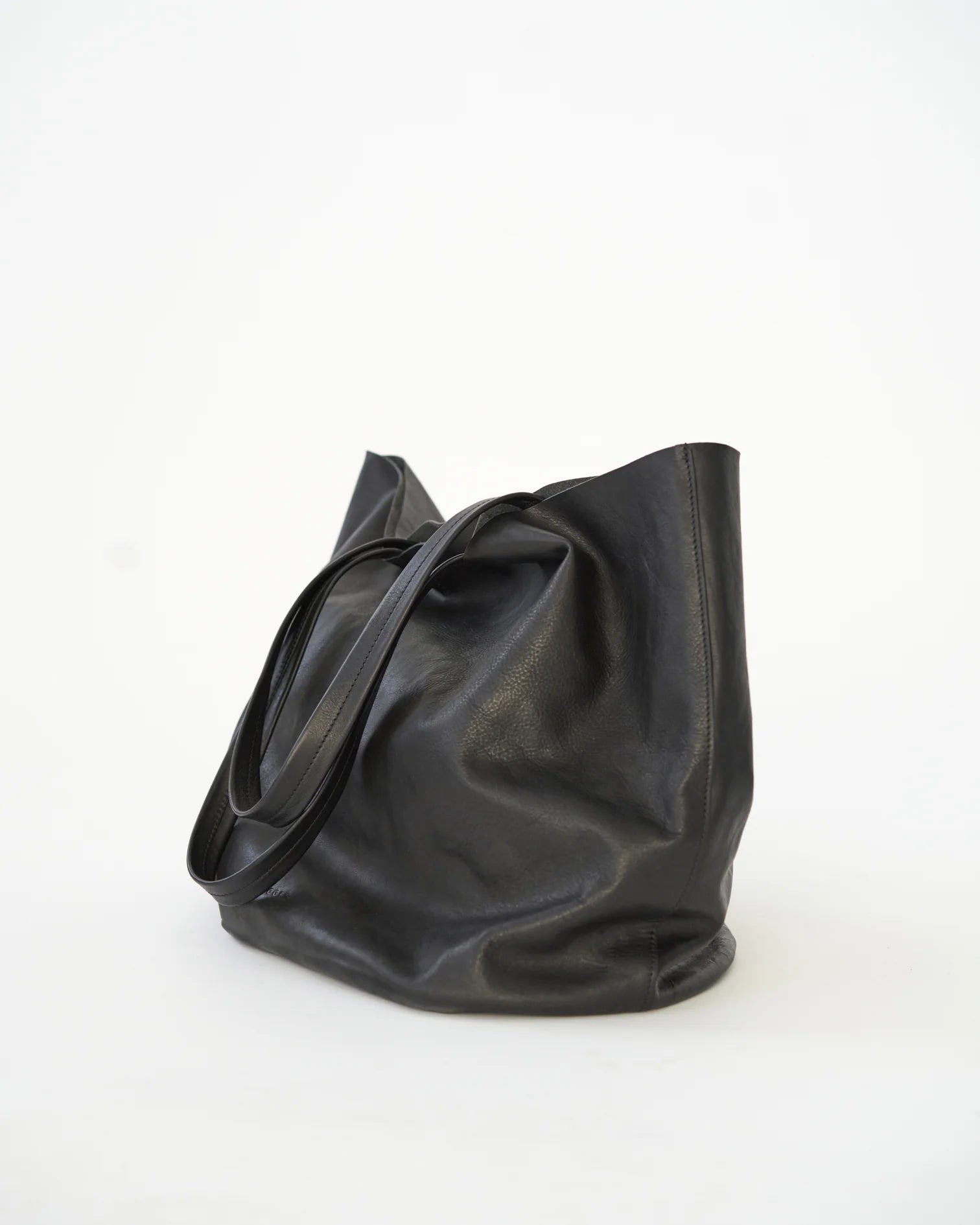 Full Grain Leather Tote Bag / Black