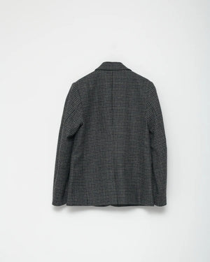 Shetland Wool Oversize Blazer / Navy / Grå