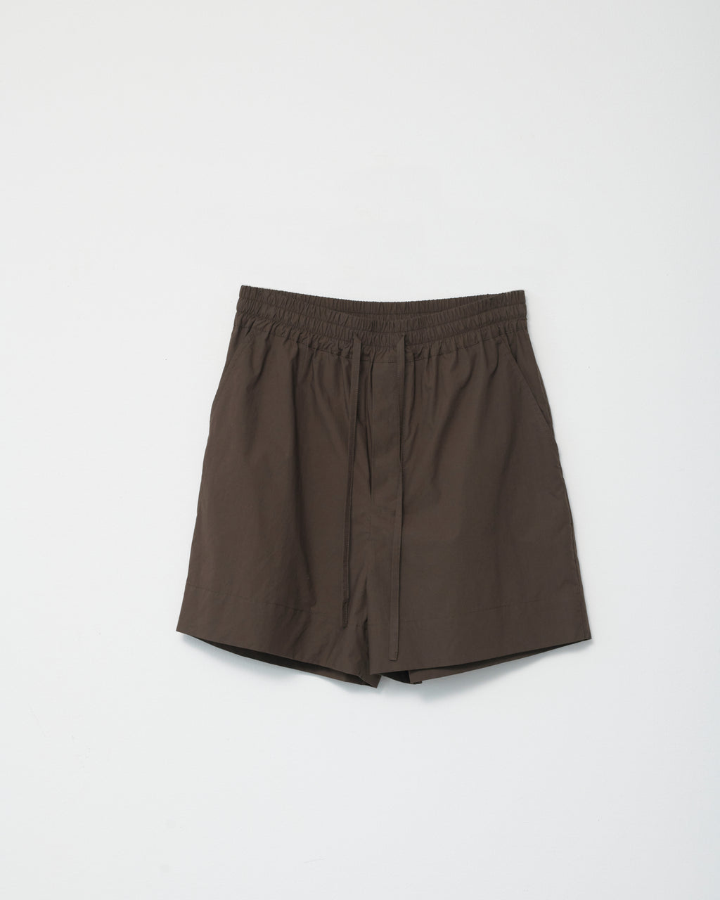 Cotton Poplin Shorts / Dark Brown