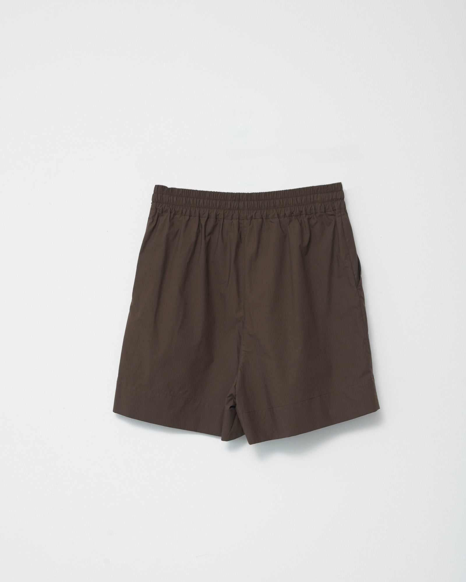 Bomuld Poplin Shorts / Mørkebrun