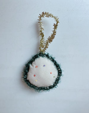 Round Moon Ornament / Green