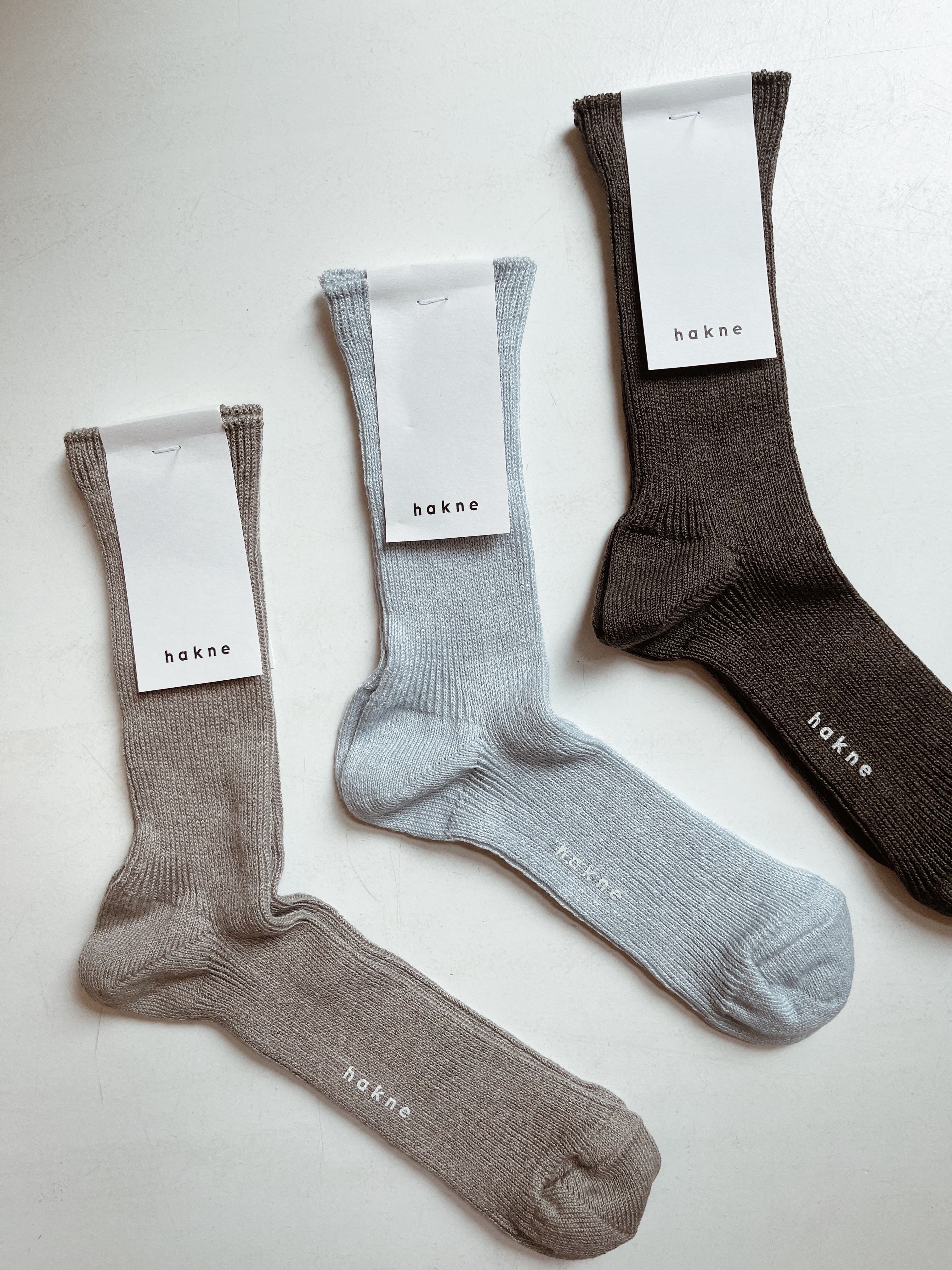 Linen Ribbed Socks / Irish Grey