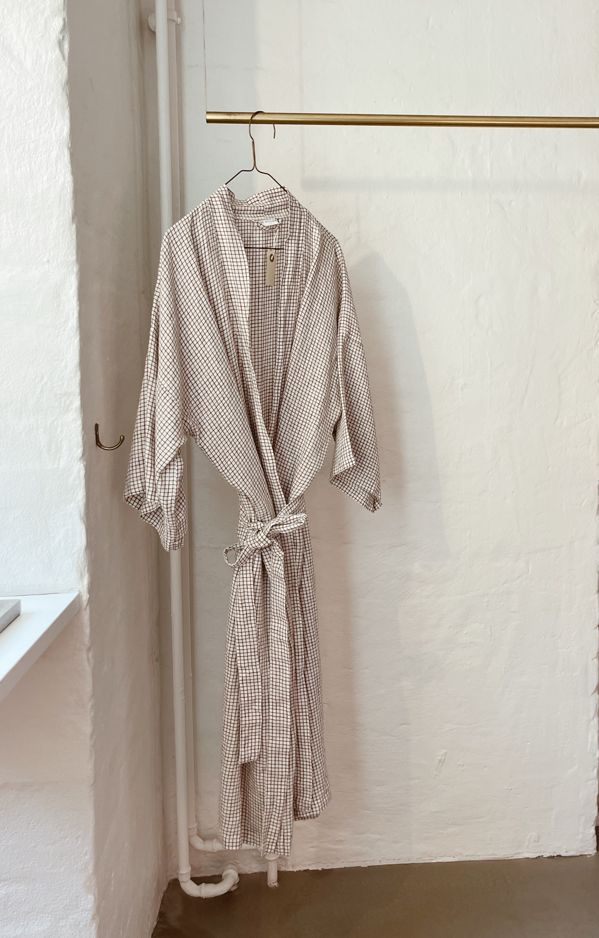 Linen Kimono / Brown Checks
