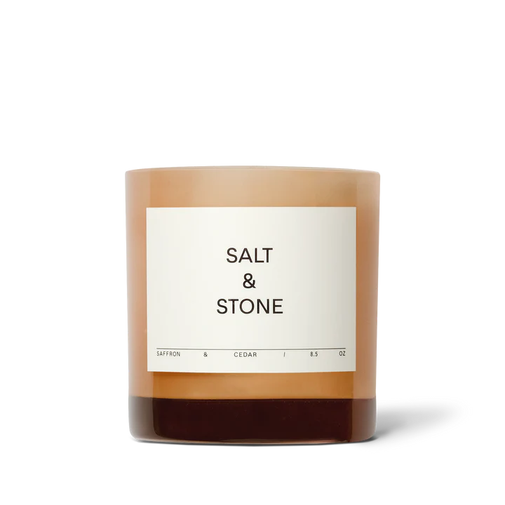 Salt & Stone Duftlys / Safran & Cedertræ