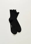 Cotton Frill Socks / Black
