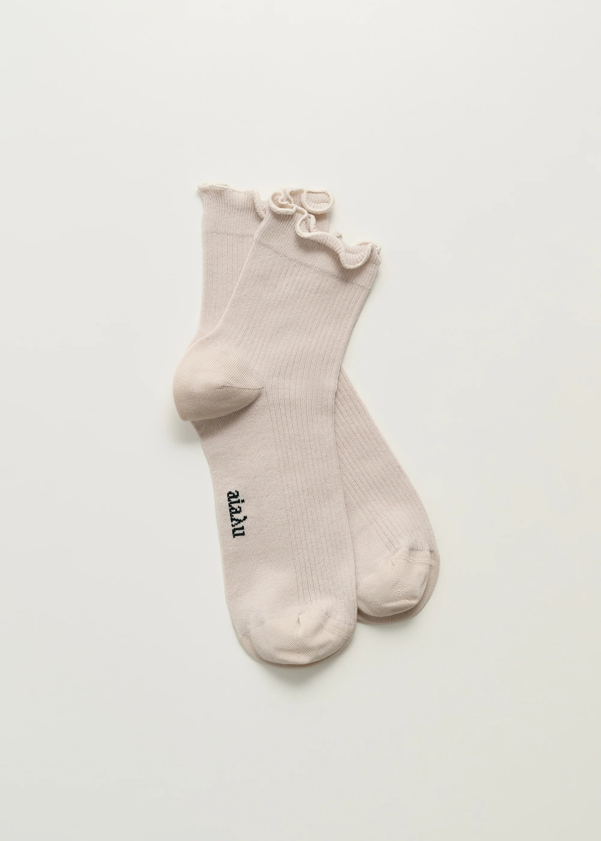Cotton Frill Socks / Milk