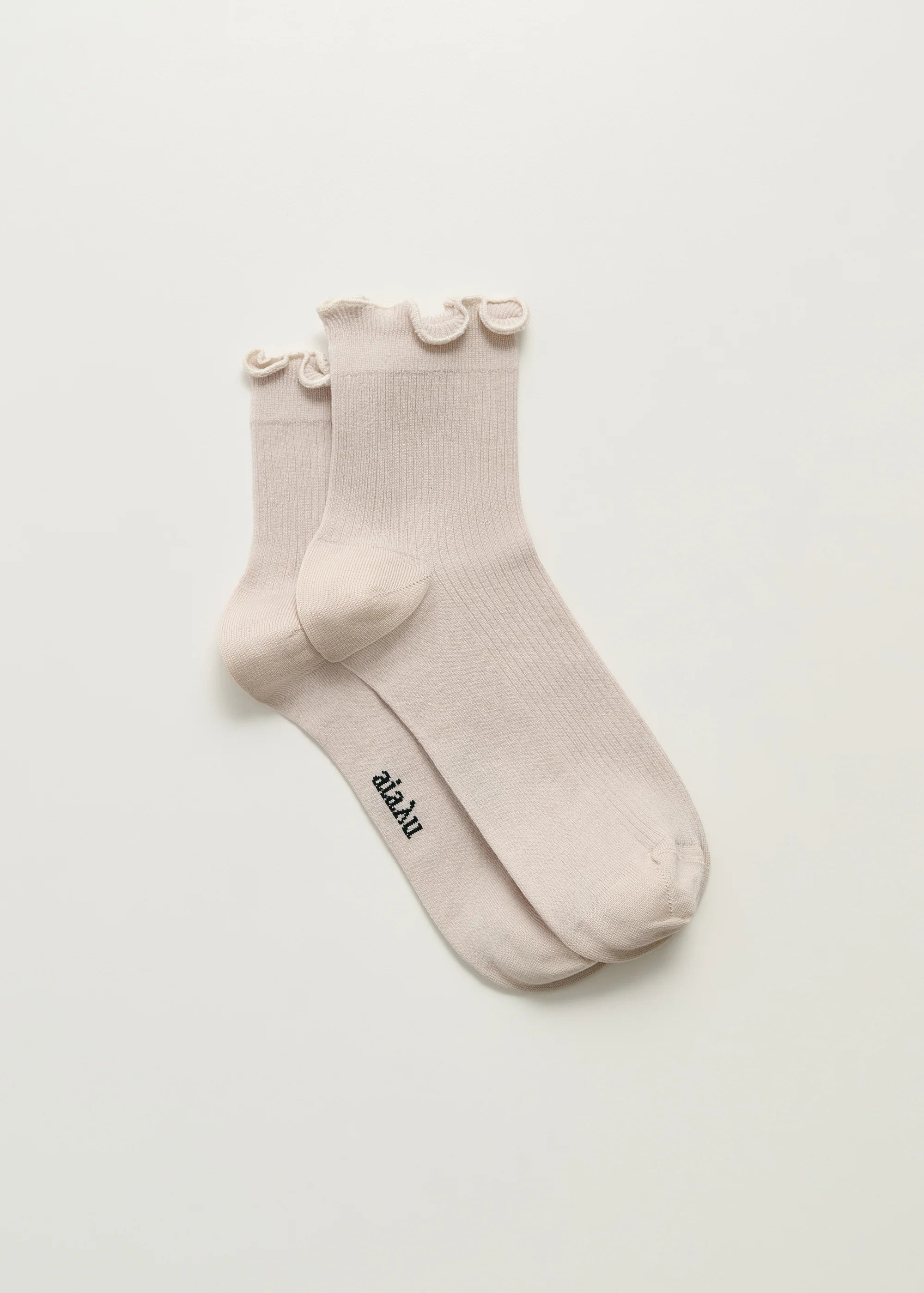 Cotton Frill Socks / Milk