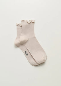 Cotton Frill Socks / Milk