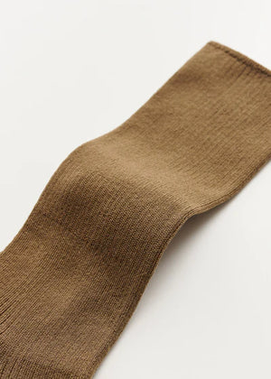 Cotton Rib Socks / Chestnut