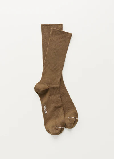 Bomuld Ribstrømper / Chestnut