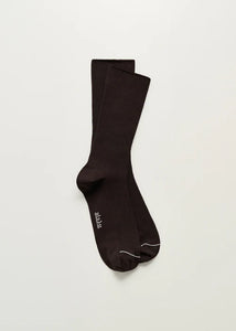 Cotton Rib Socks / Chocolate