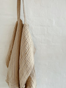 Large Linen Bag / Camel Stripe