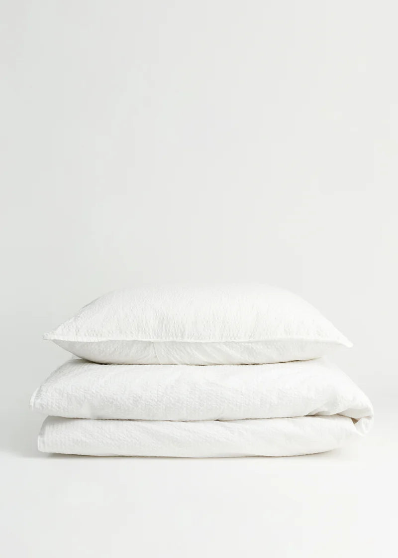 Duvet Set Seersucker / White / 140x200