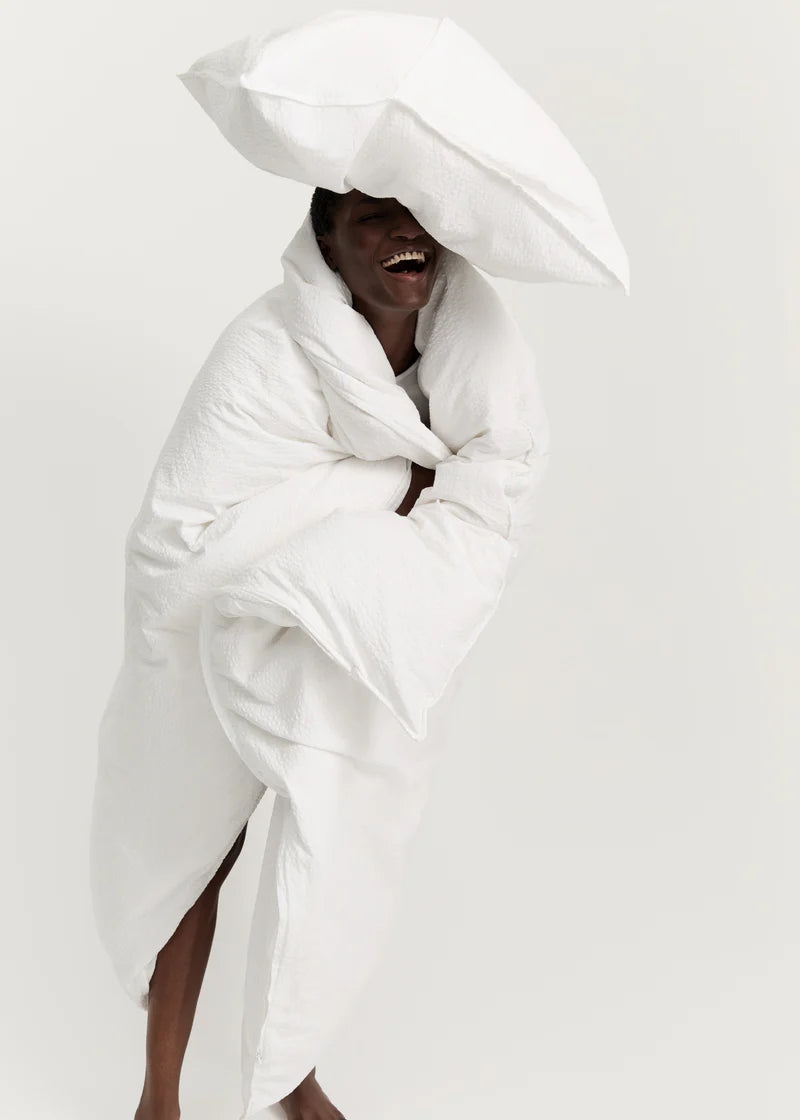 Duvet Set Seersucker / White / 140x200