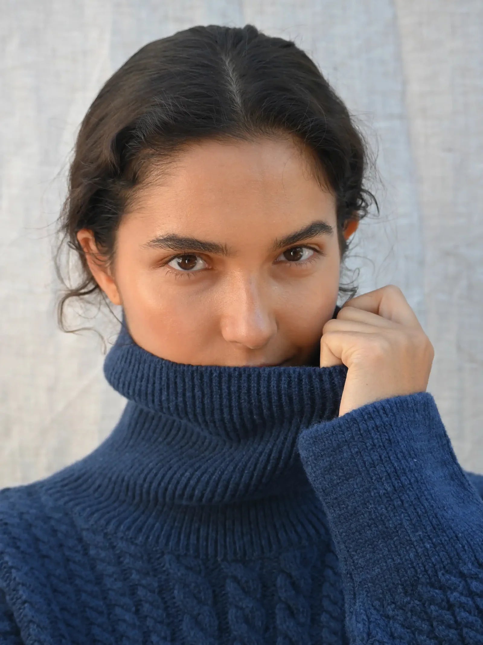 Gertrud Cable T-Neck Jumper