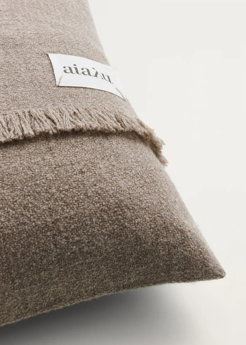 Hayaden Wool Pillow, 50 x 50 / Pure Soil