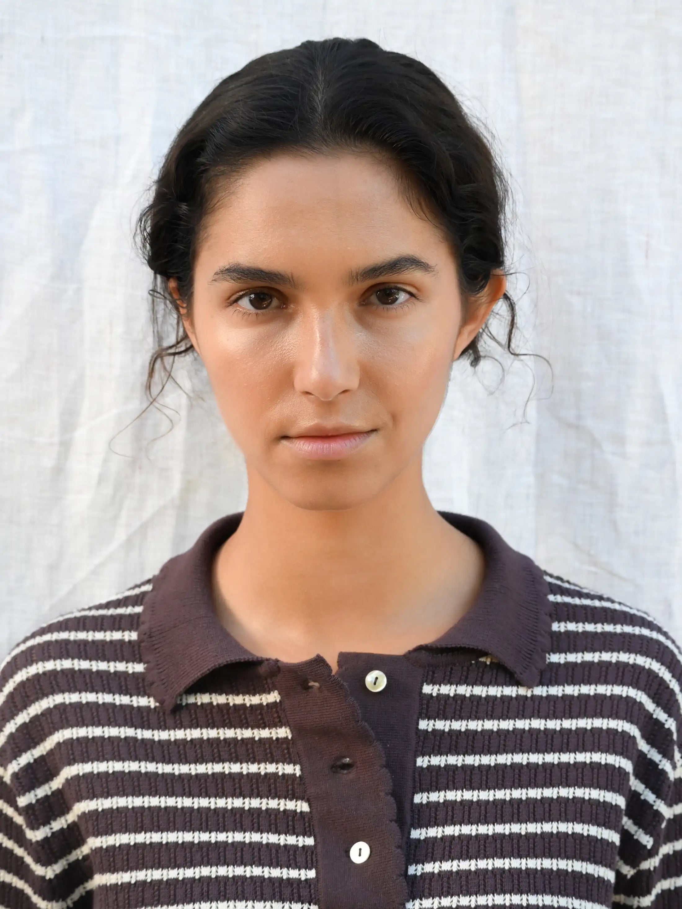 Nuria Long Sleeve Polo / Chocolate