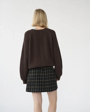 Shetland Wool Cardigan / Brown