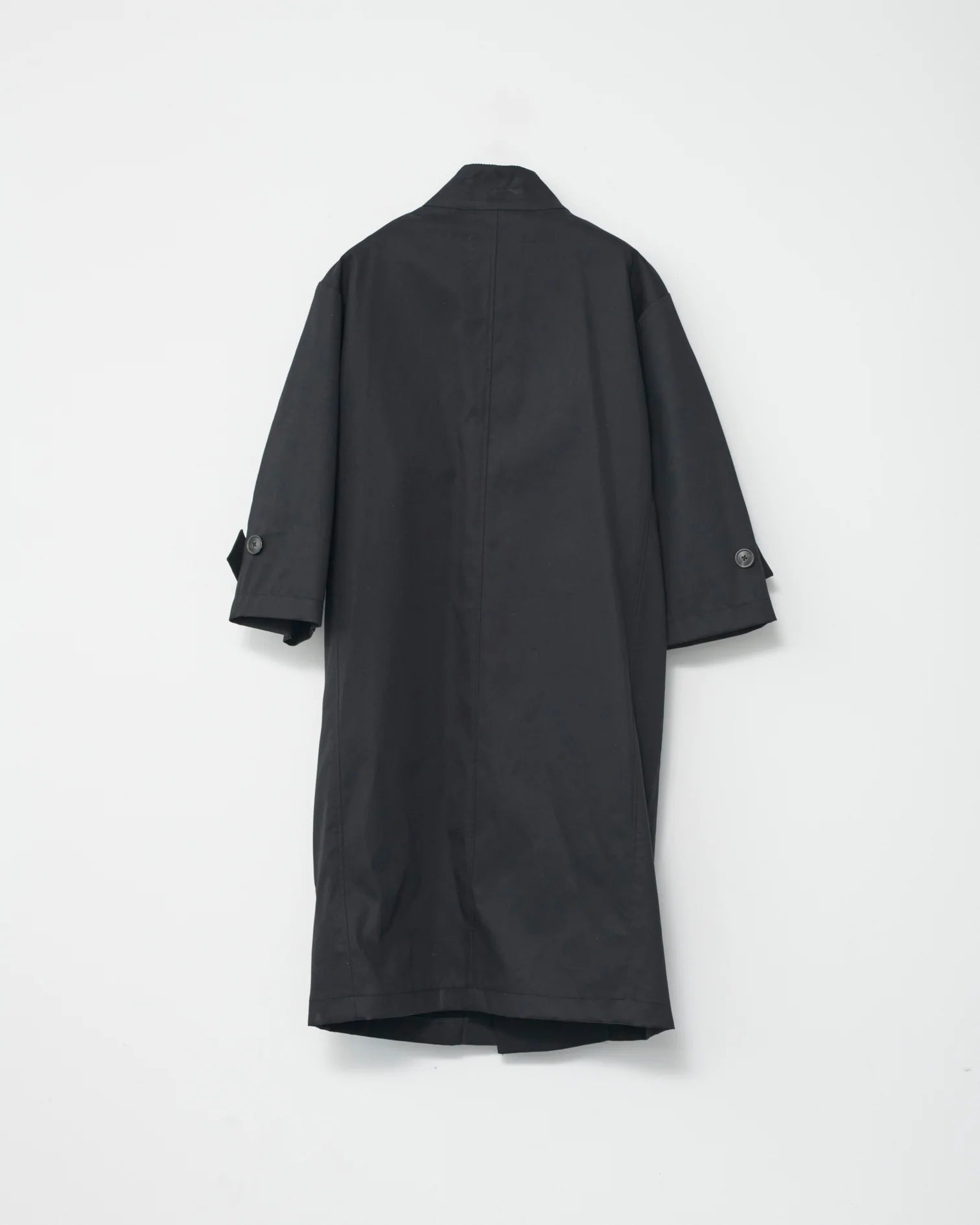 Fine Wool Shirt Dress / Black