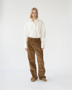 Corduroy Box Trousers / Cognac