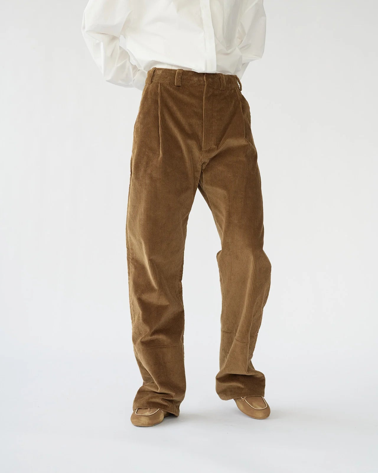 Corduroy Box Trousers / Cognac