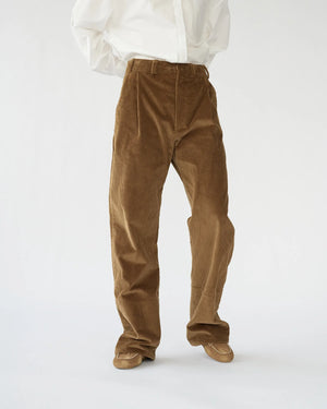 Corduroy Box Trousers / Cognac