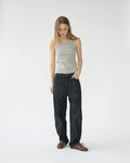 Hemp / Cotton Barrel Jeans / Washed Black