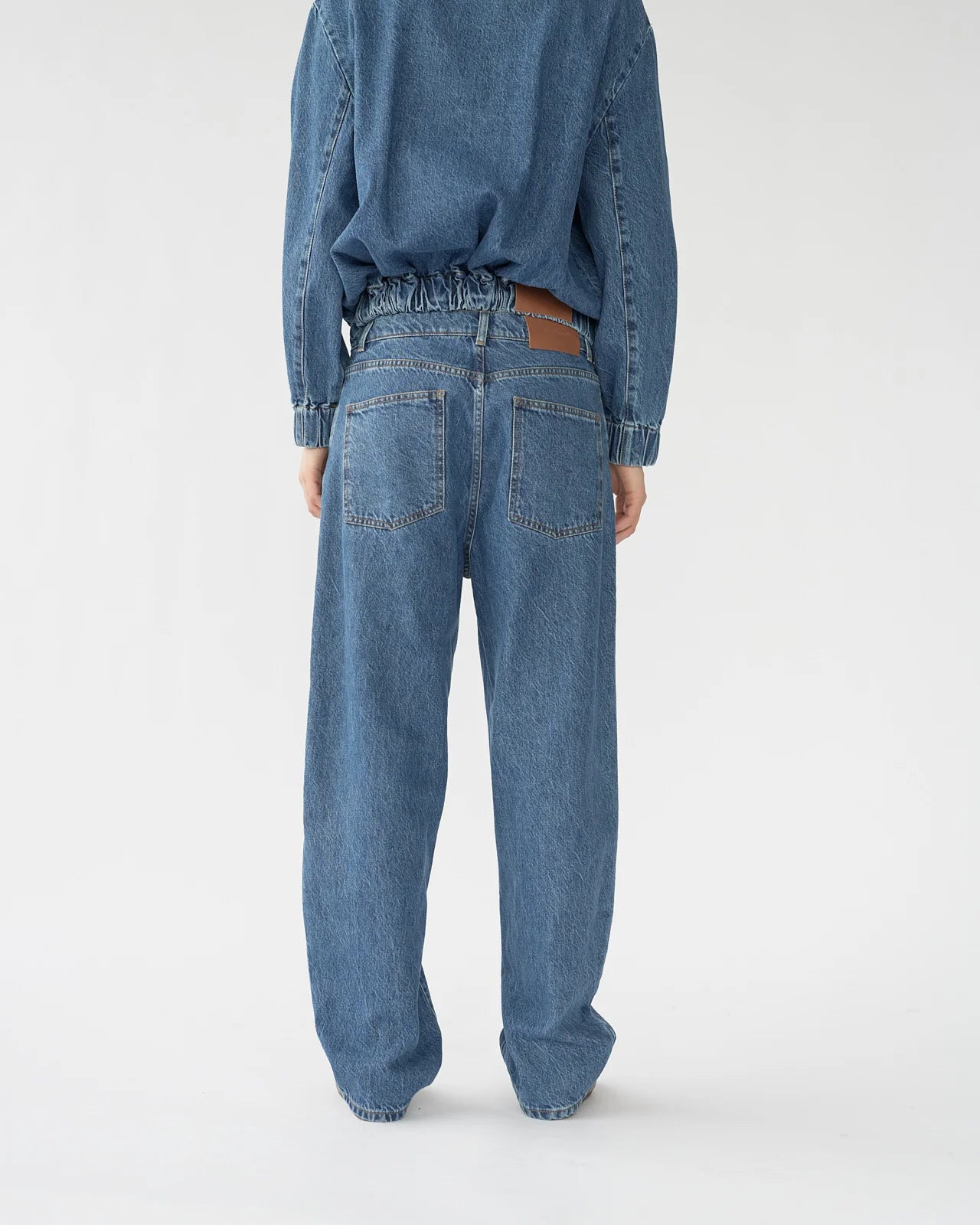 Hemp / Cotton Barrel Jeans / Washed Blue