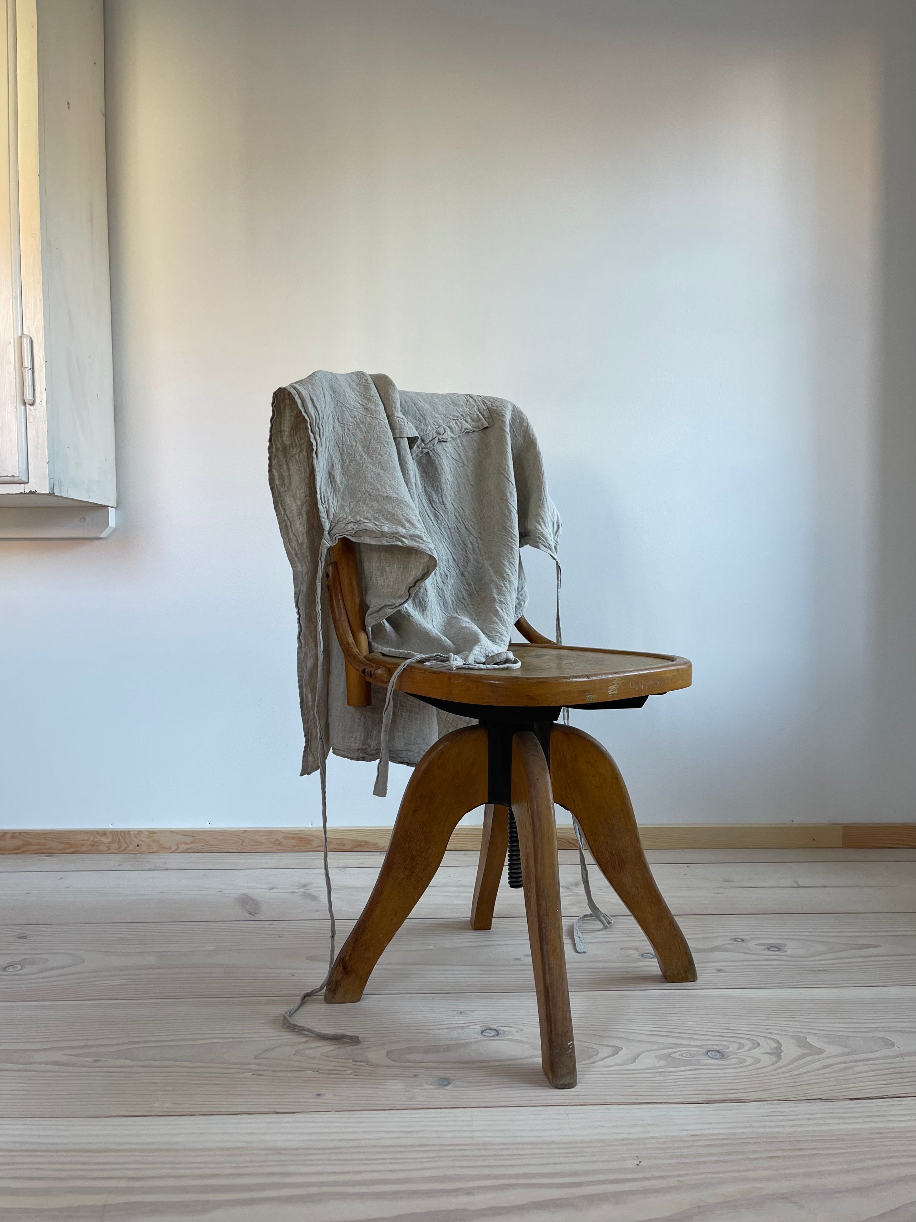 Linen Classical Apron / Flax