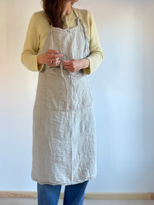 Linen Classical Apron / Flax