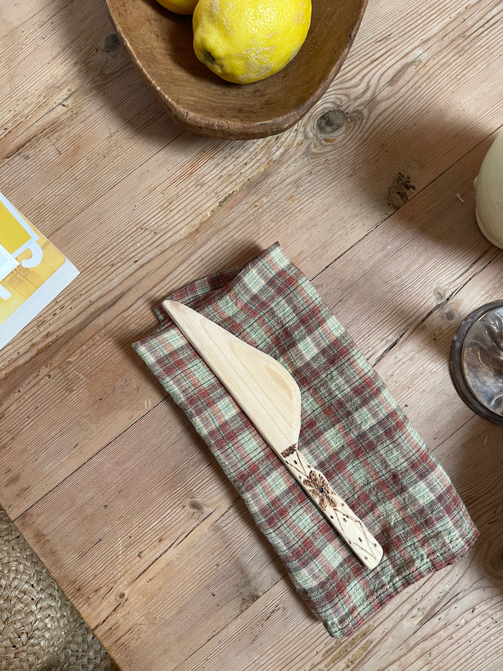 Linen Napkin / Sienna Green Tartan