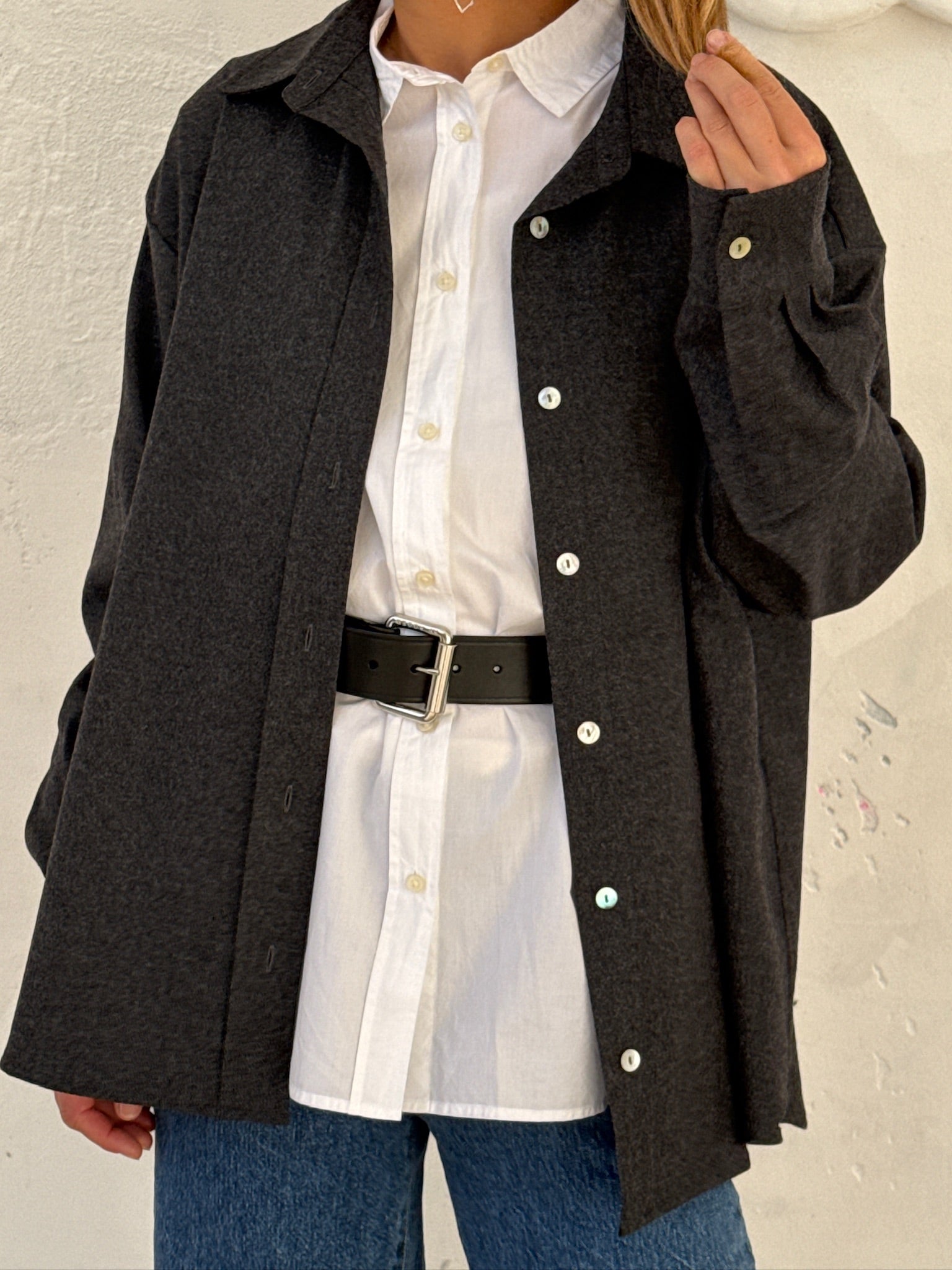 Pablo LS Loose Shirt / Grey
